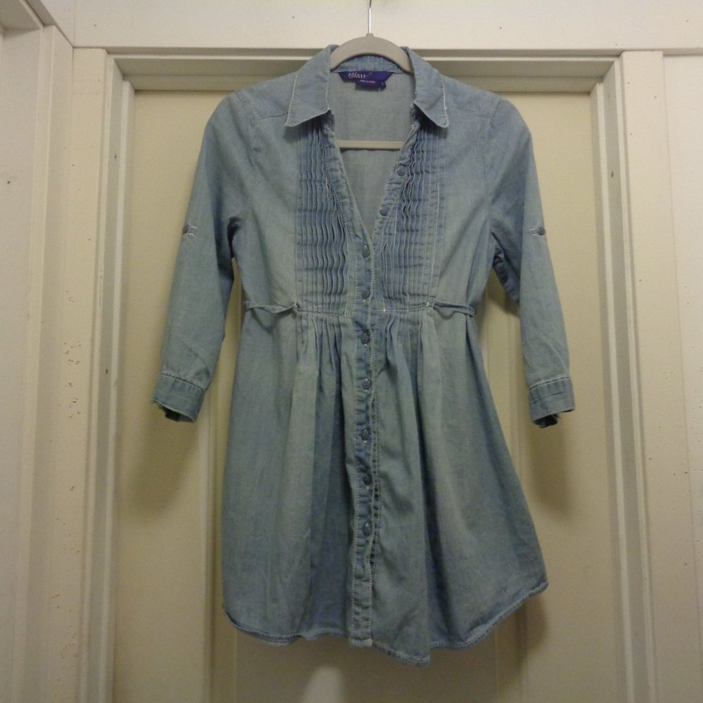 Miley Cyrus & Max Azria Light Blue Denim Mini Dress